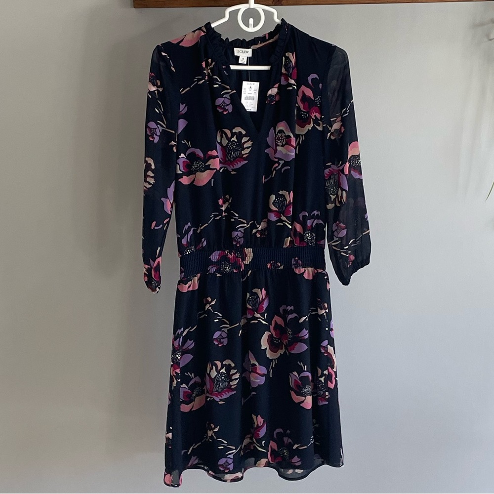 NWT Navy floral JCrew Factory Dress